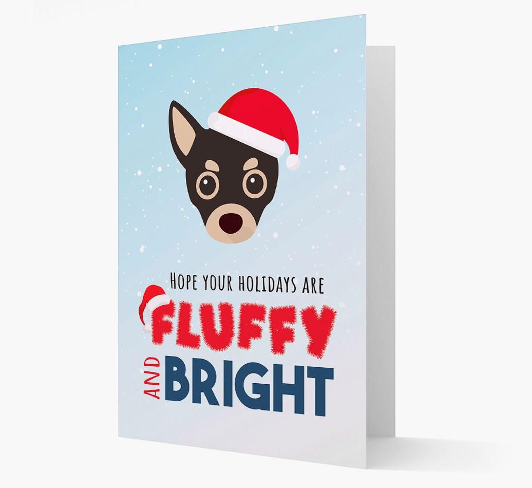 'Fluffy and Bright' - Personalized {breedFullName} Christmas Card
