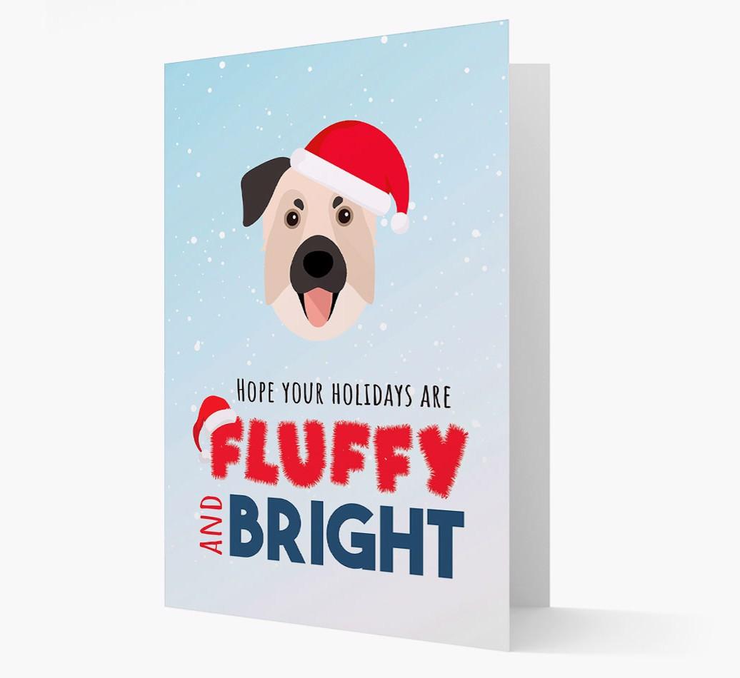 'Fluffy and Bright' - Personalized {breedFullName} Christmas Card