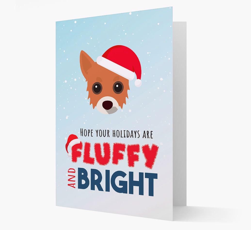'Fluffy and Bright' - Personalized {breedFullName} Christmas Card