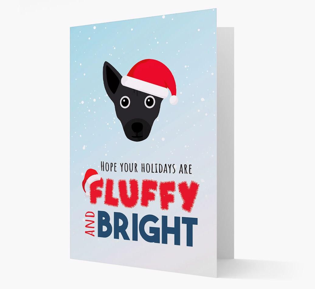 'Fluffy and Bright' - Personalized {breedFullName} Christmas Card