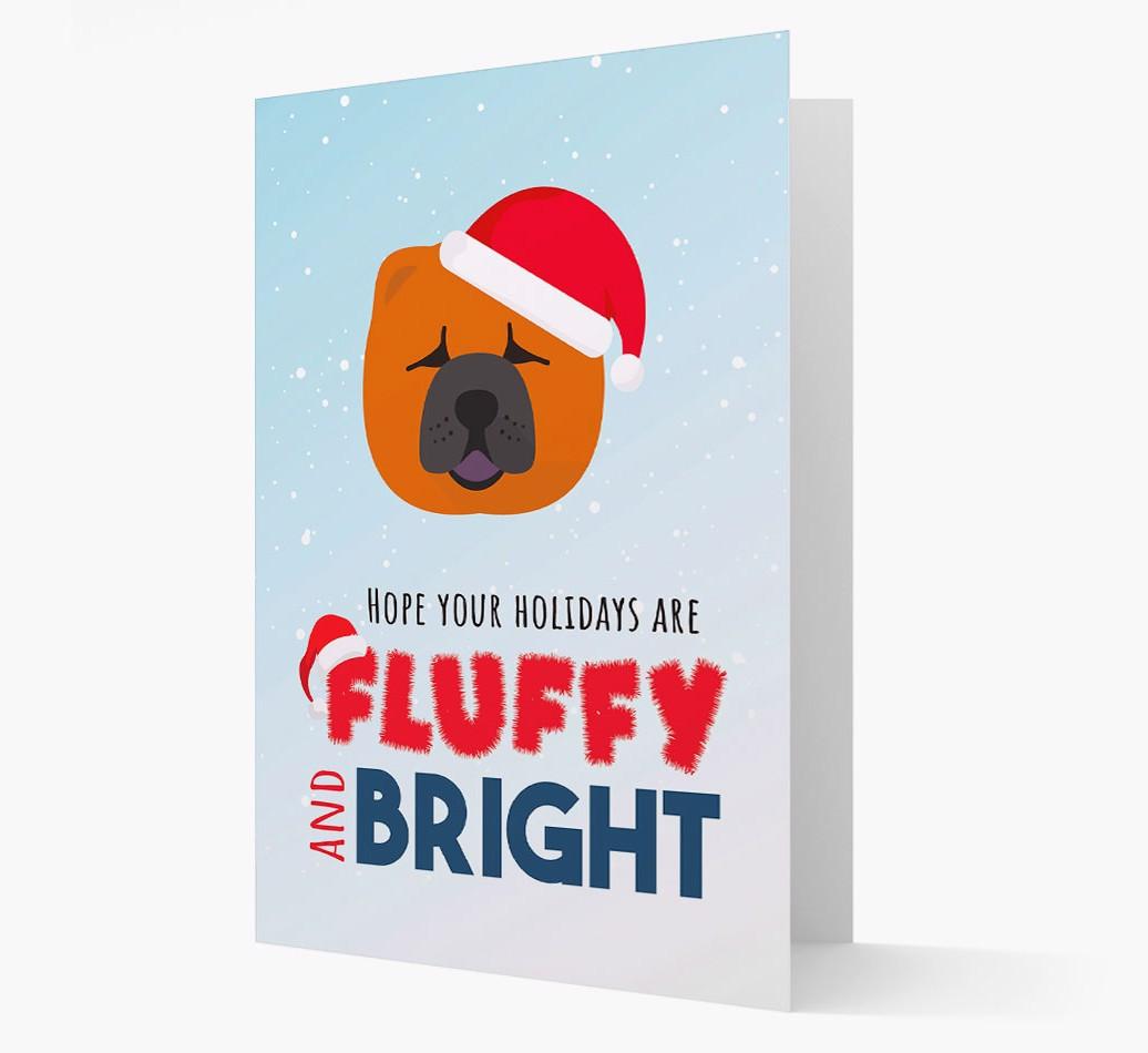 'Fluffy and Bright' - Personalized {breedFullName} Christmas Card
