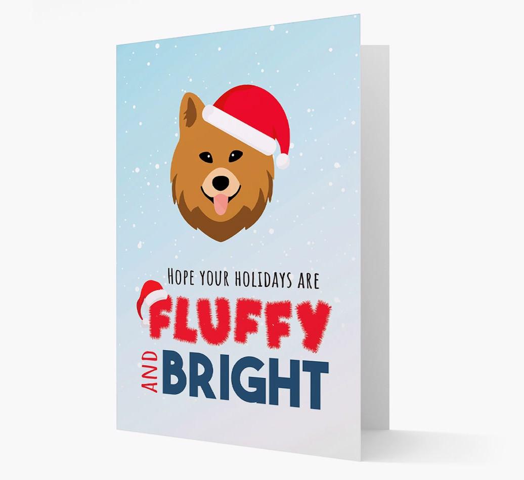 'Fluffy and Bright' - Personalized {breedFullName} Christmas Card