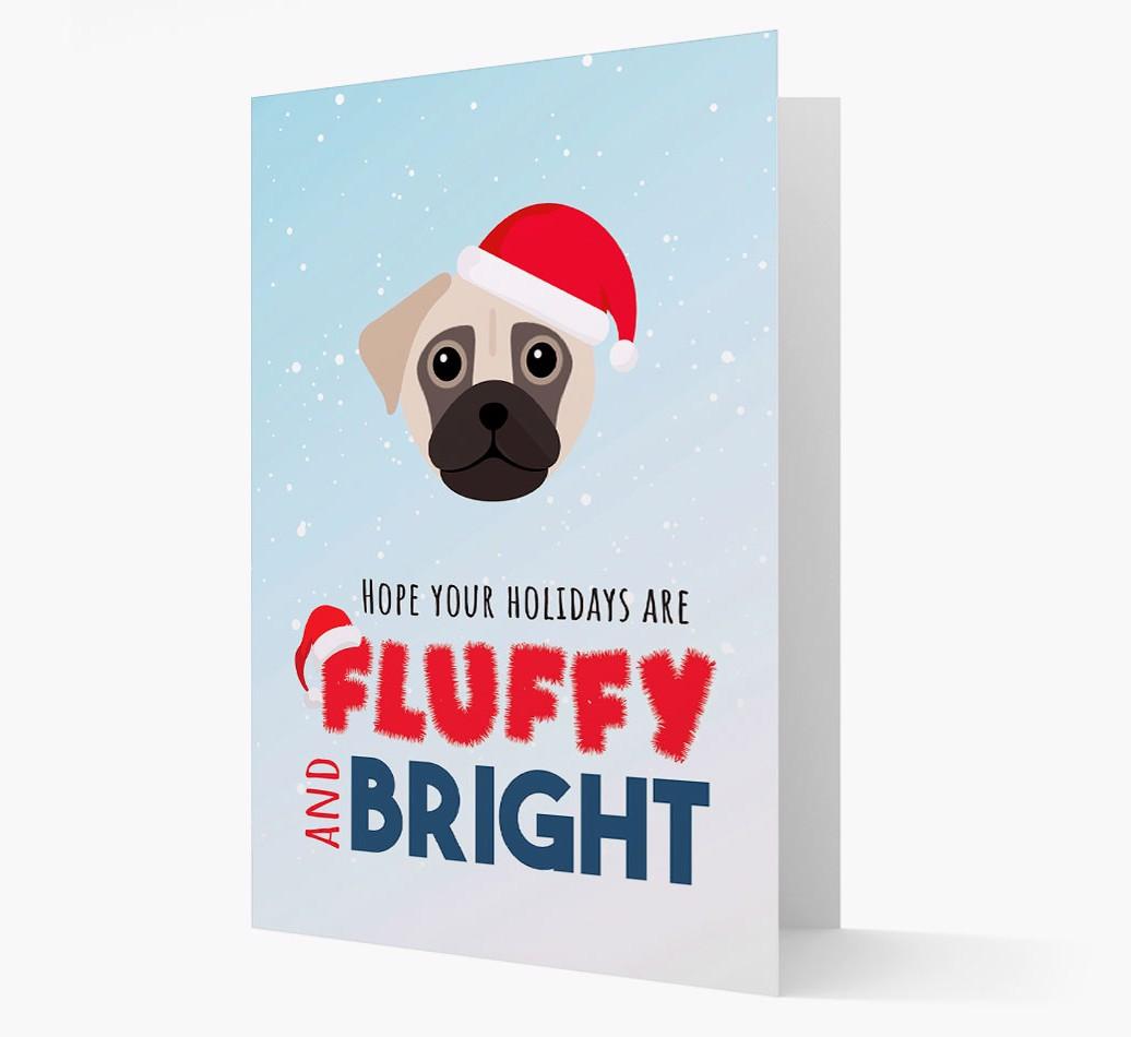 'Fluffy and Bright' - Personalized {breedFullName} Christmas Card