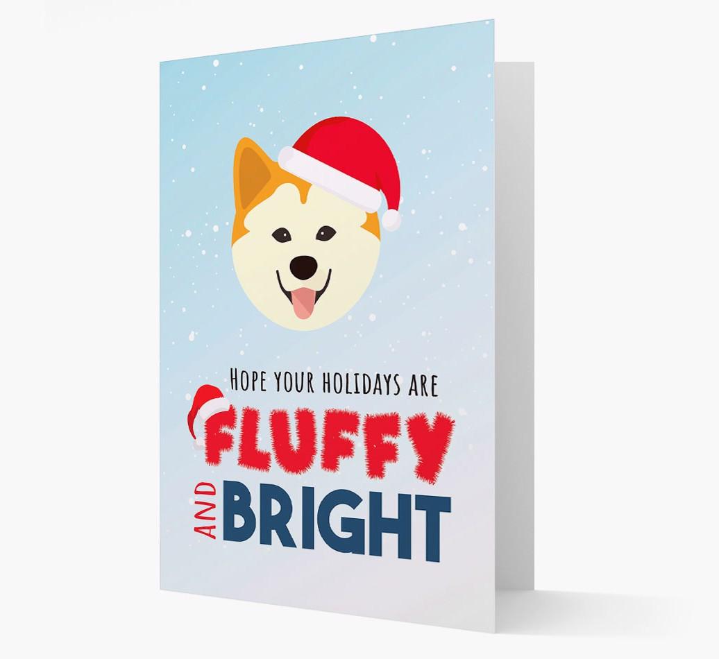 'Fluffy and Bright' - Personalized {breedFullName} Christmas Card