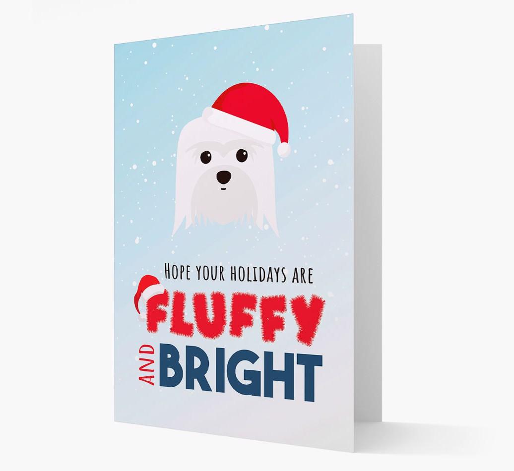 'Fluffy and Bright' - Personalized {breedFullName} Christmas Card
