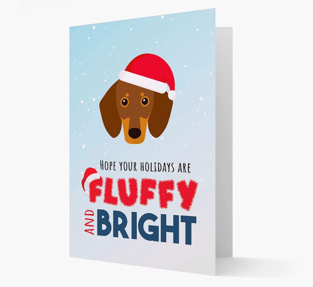 'Fluffy and Bright' - Personalized {breedFullName} Christmas Card