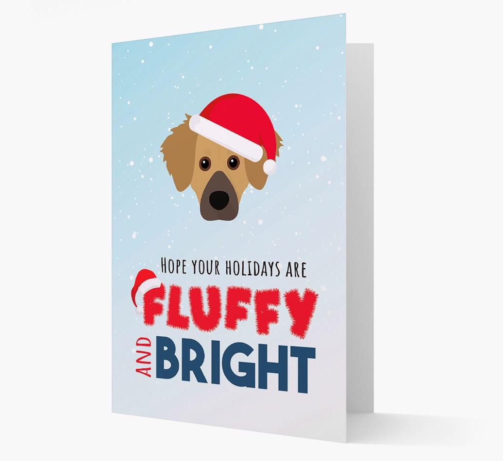'Fluffy and Bright' - Personalized {breedFullName} Christmas Card
