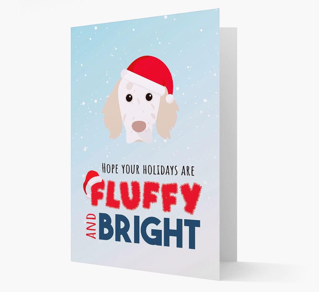 'Fluffy and Bright' - Personalized {breedFullName} Christmas Card