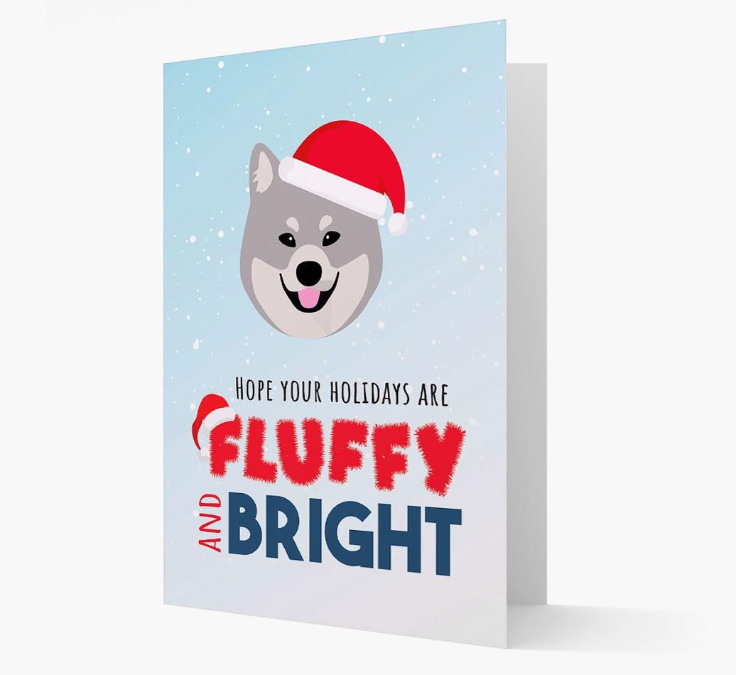 'Fluffy and Bright' - Personalized {breedFullName} Christmas Card