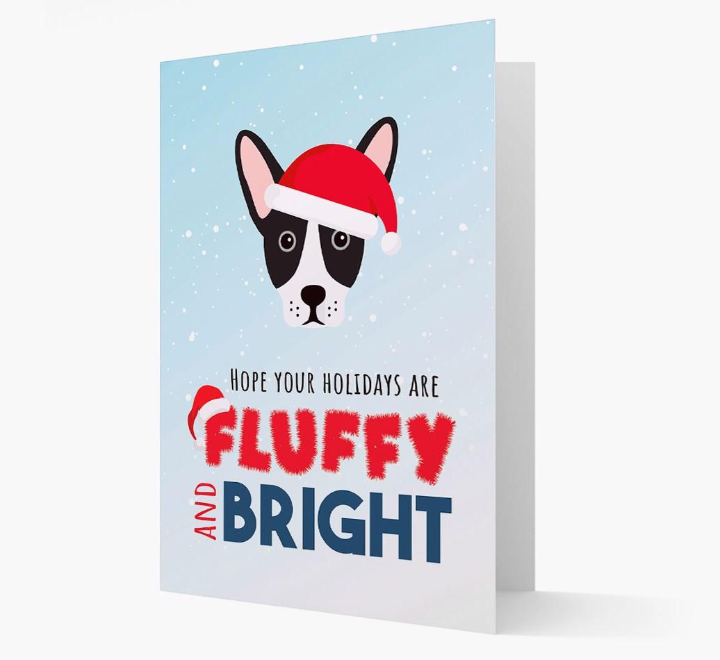 'Fluffy and Bright' - Personalized {breedFullName} Christmas Card
