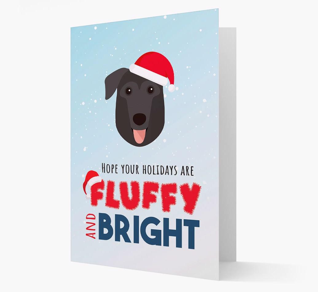 'Fluffy and Bright' - Personalized {breedFullName} Christmas Card