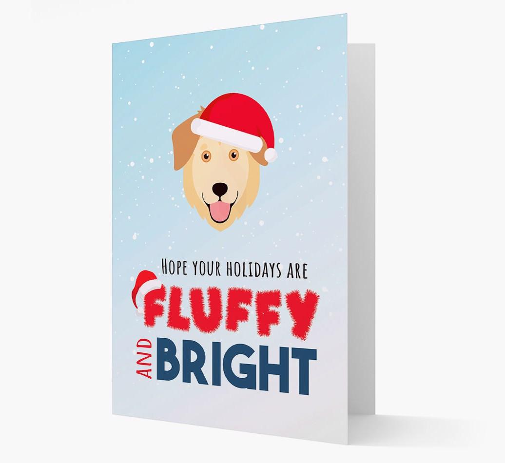 'Fluffy and Bright' - Personalized {breedFullName} Christmas Card