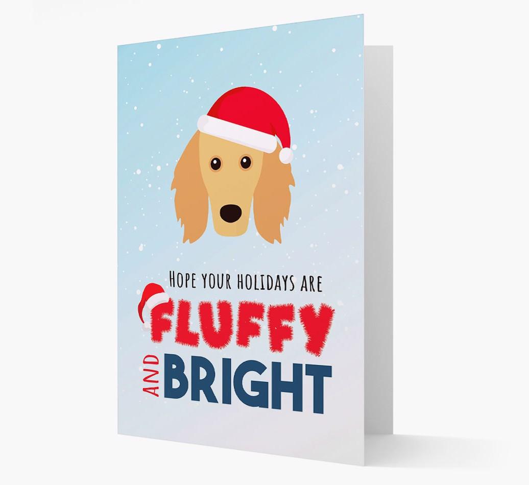 'Fluffy and Bright' - Personalized {breedFullName} Christmas Card
