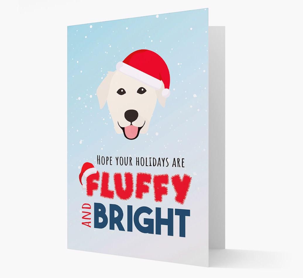'Fluffy and Bright' - Personalized {breedFullName} Christmas Card
