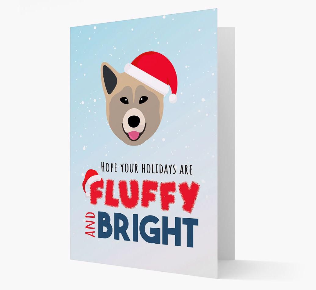 'Fluffy and Bright' - Personalized {breedFullName} Christmas Card