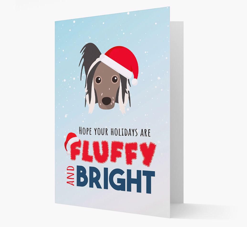 'Fluffy and Bright' - Personalized {breedFullName} Christmas Card
