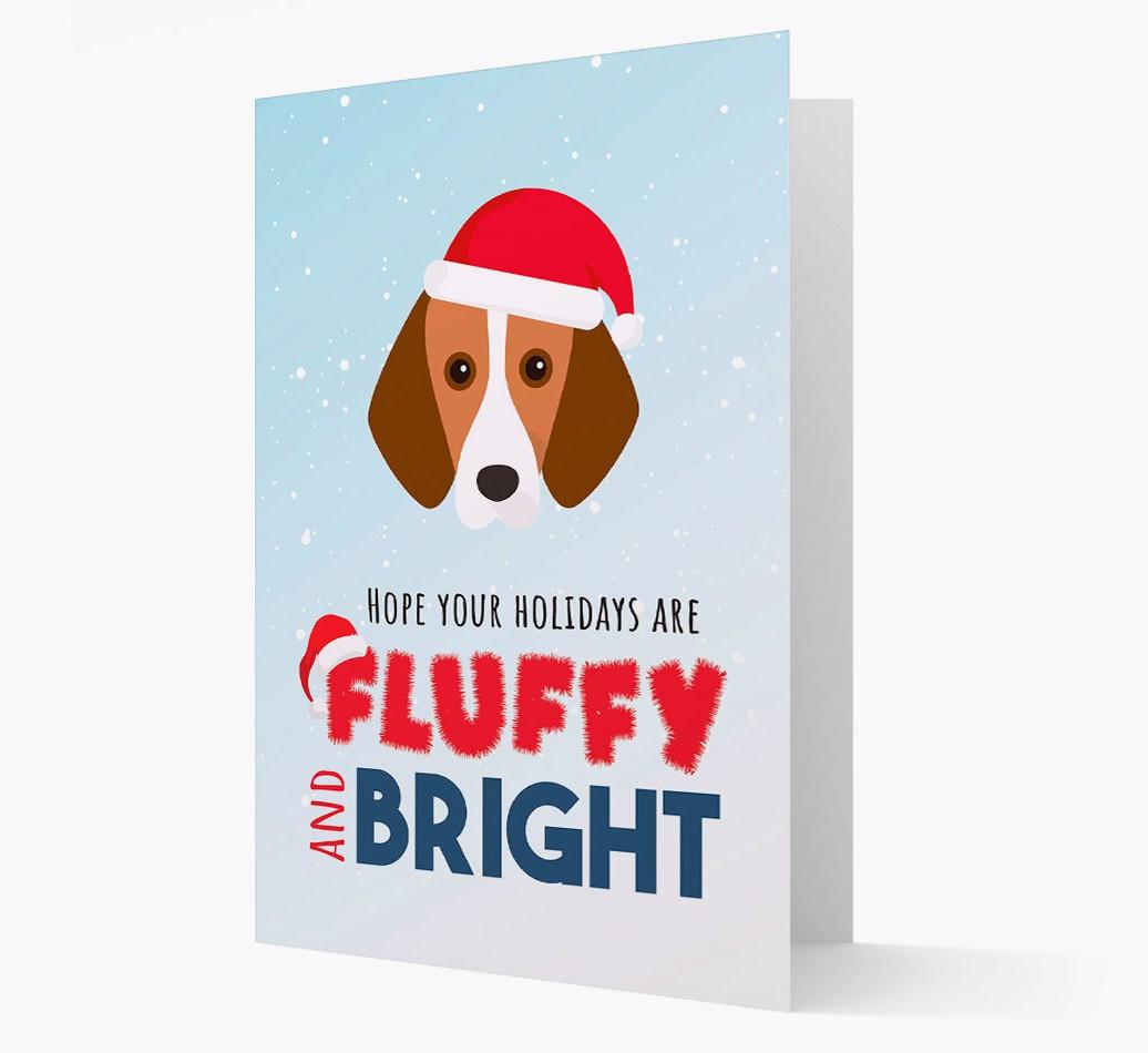 'Fluffy and Bright' - Personalized {breedFullName} Christmas Card