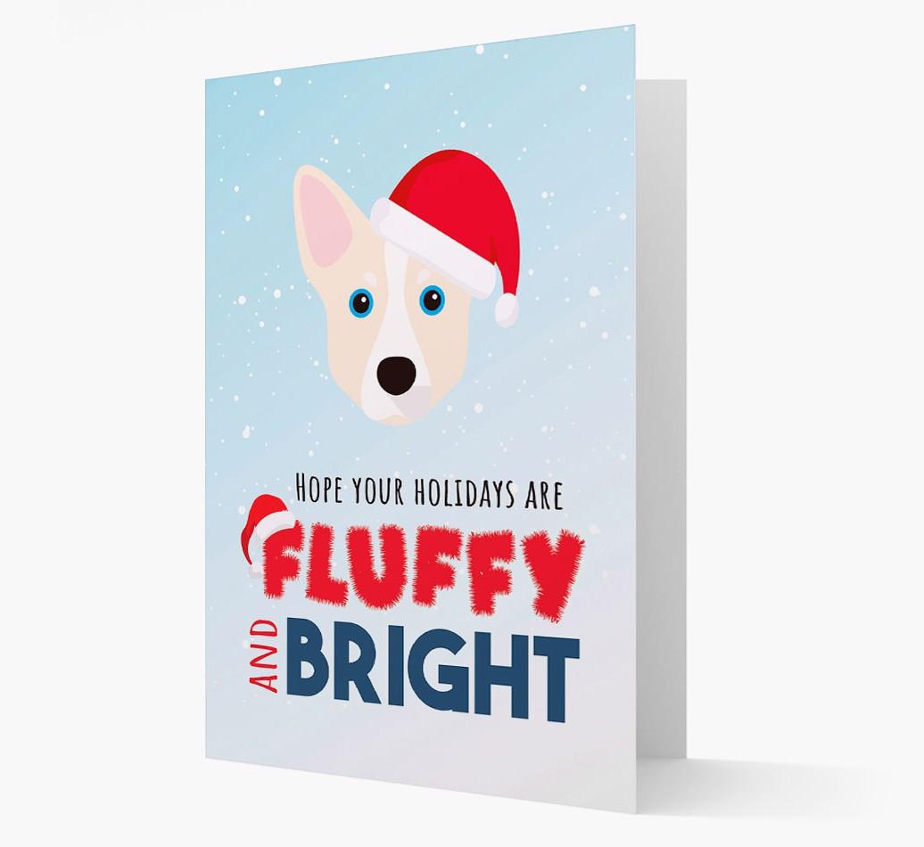 'Fluffy and Bright' - Personalized {breedFullName} Christmas Card