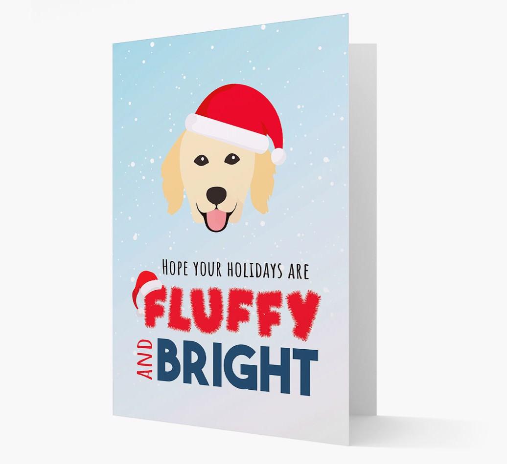 'Fluffy and Bright' - Personalized {breedFullName} Christmas Card
