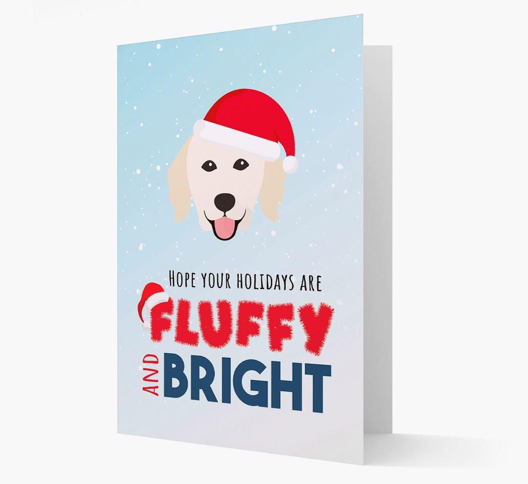 'Fluffy and Bright' - Personalized {breedFullName} Christmas Card
