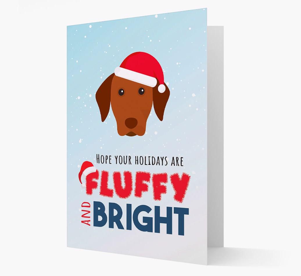 'Fluffy and Bright' - Personalized {breedFullName} Christmas Card