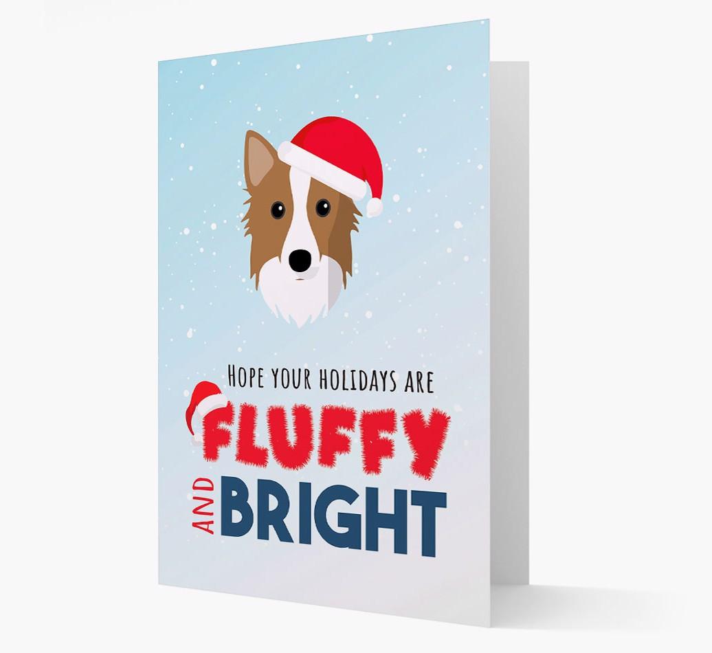 'Fluffy and Bright' - Personalized {breedFullName} Christmas Card