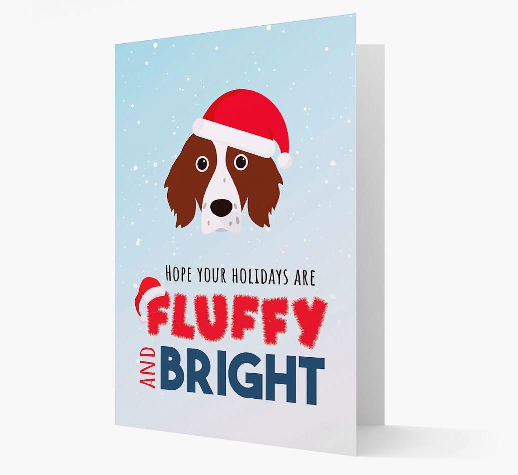 'Fluffy and Bright' - Personalized {breedFullName} Christmas Card