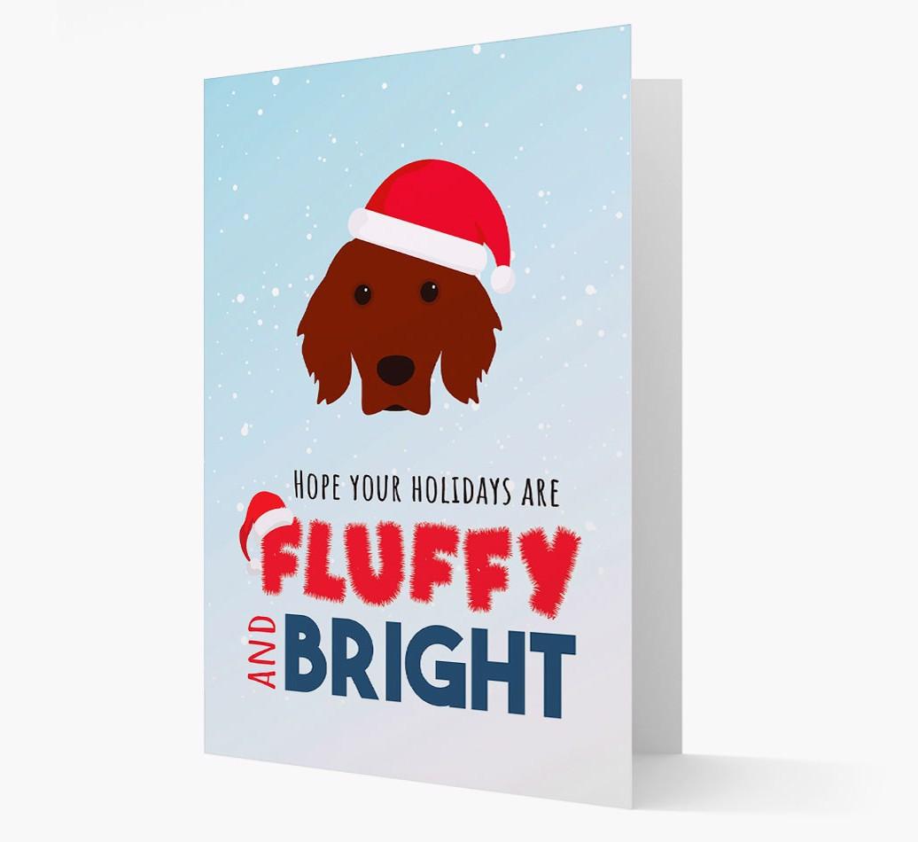 'Fluffy and Bright' - Personalized {breedFullName} Christmas Card