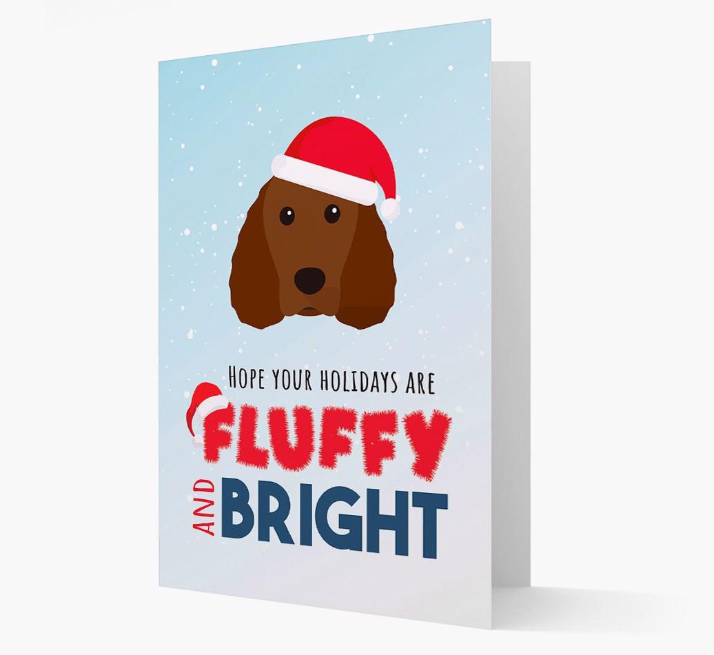'Fluffy and Bright' - Personalized {breedFullName} Christmas Card