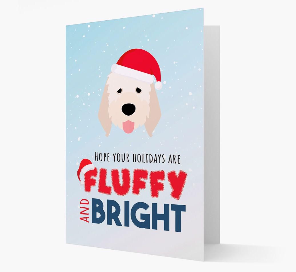 'Fluffy and Bright' - Personalized {breedFullName} Christmas Card