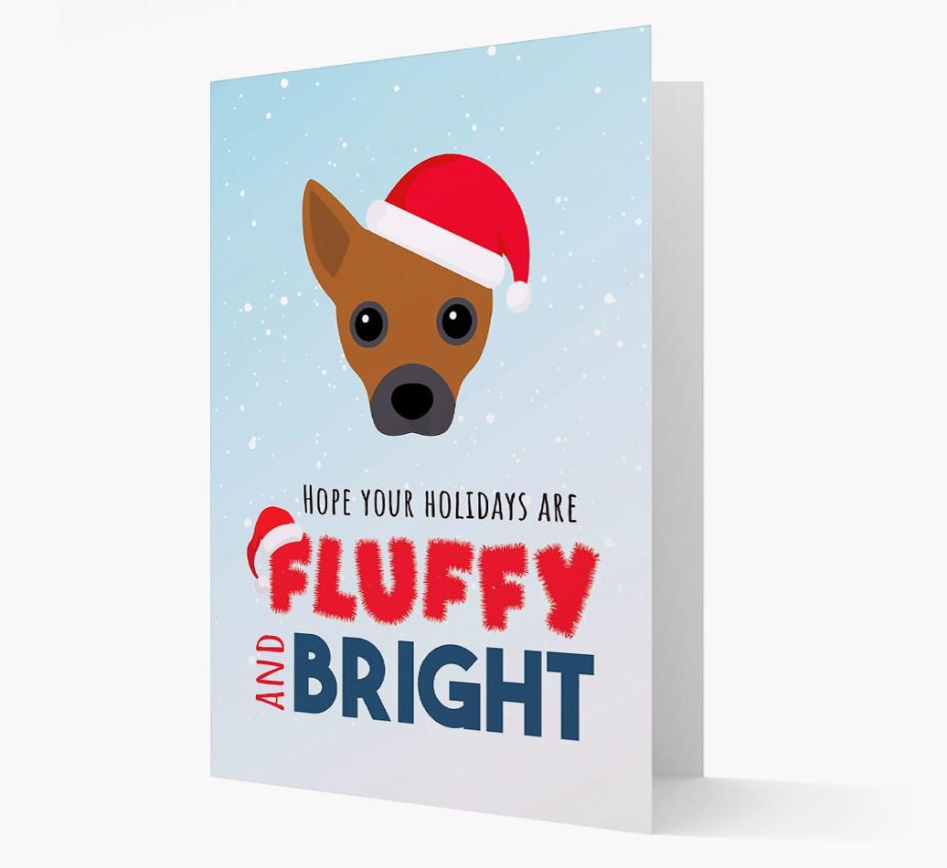 'Fluffy and Bright' - Personalized {breedFullName} Christmas Card