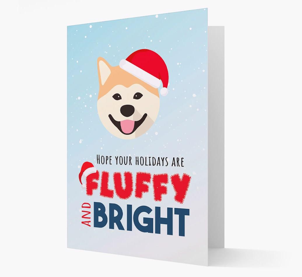 'Fluffy and Bright' - Personalized {breedFullName} Christmas Card