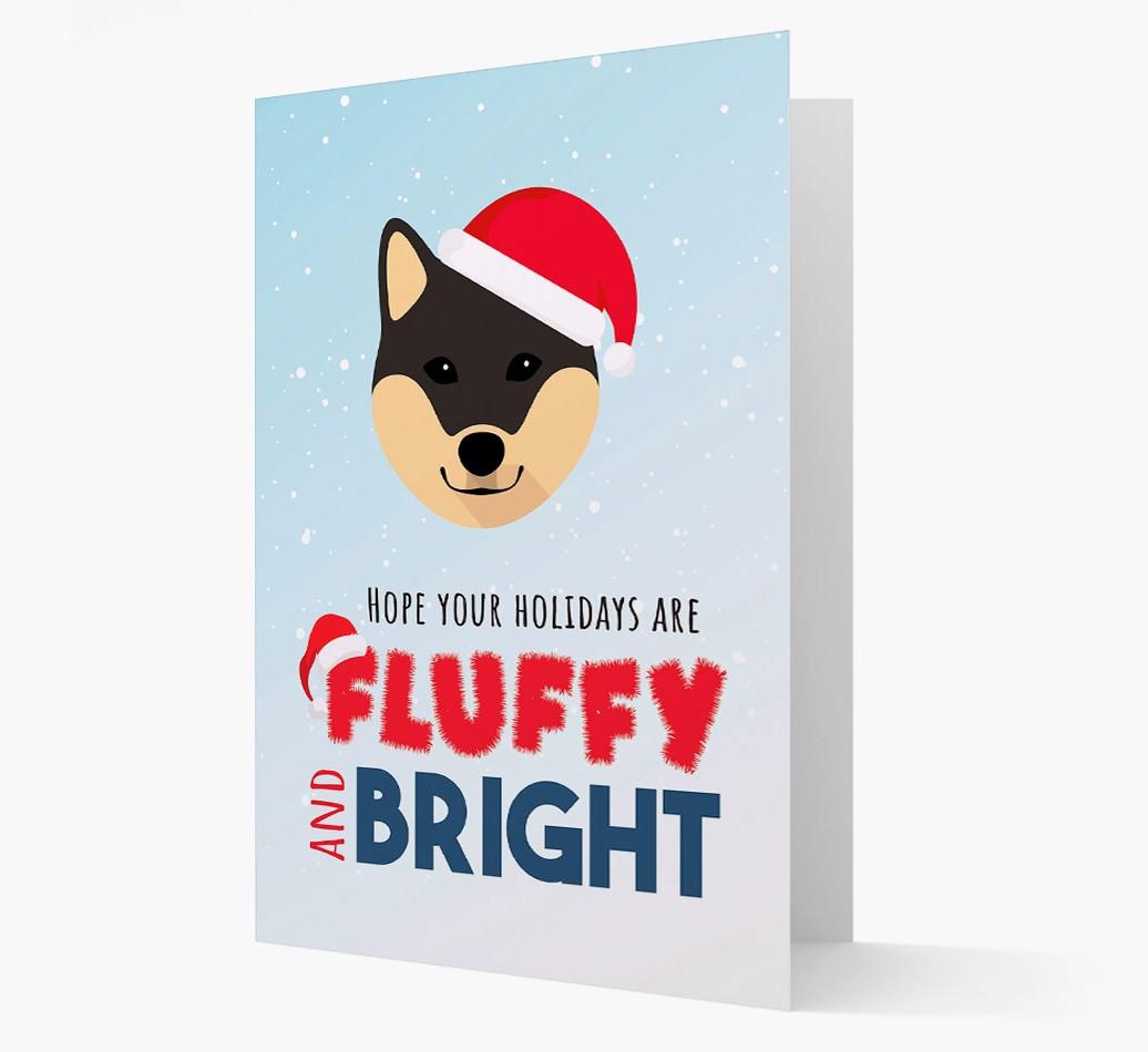 'Fluffy and Bright' - Personalized {breedFullName} Christmas Card