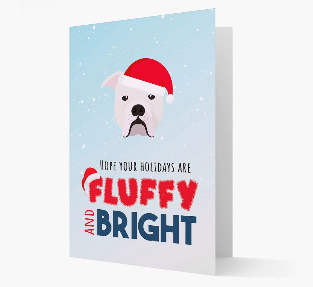 'Fluffy and Bright' - Personalized {breedFullName} Christmas Card