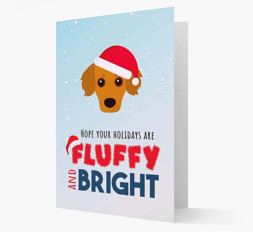 'Fluffy and Bright' - Personalized {breedFullName} Christmas Card