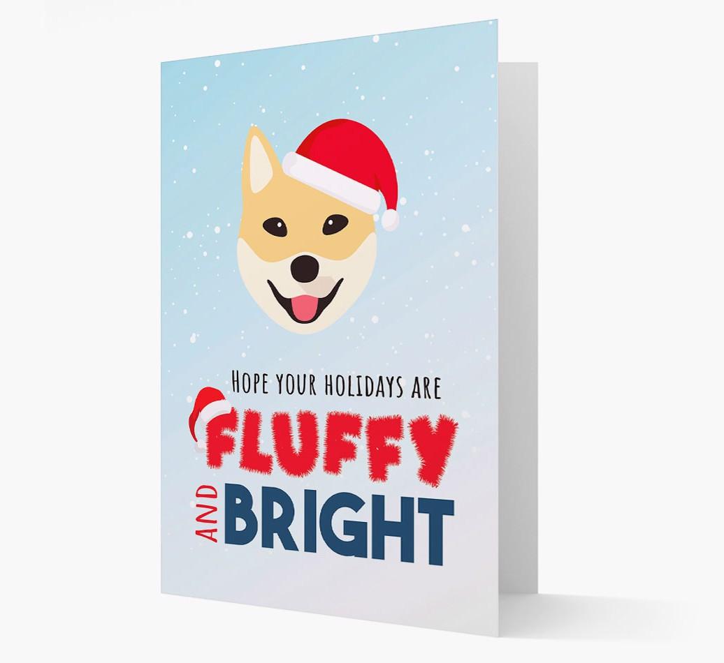 'Fluffy and Bright' - Personalized {breedFullName} Christmas Card