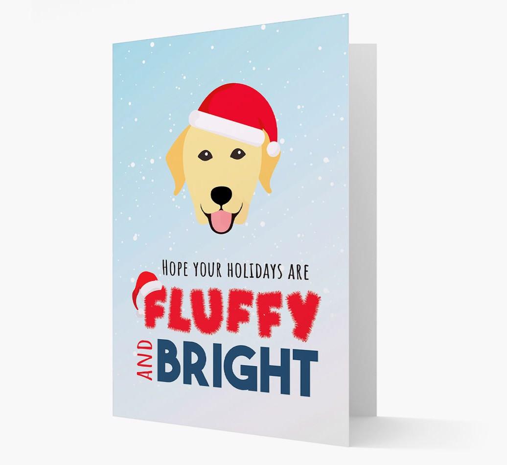 'Fluffy and Bright' - Personalized {breedFullName} Christmas Card