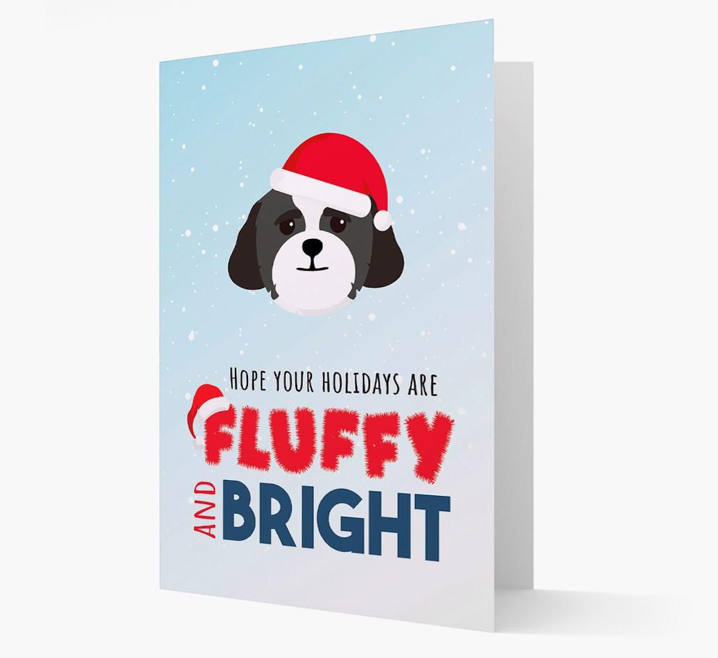 'Fluffy and Bright' - Personalized {breedFullName} Christmas Card
