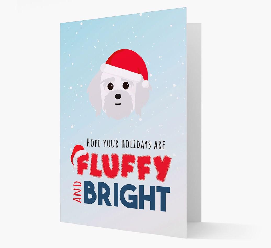 'Fluffy and Bright' - Personalized {breedFullName} Christmas Card
