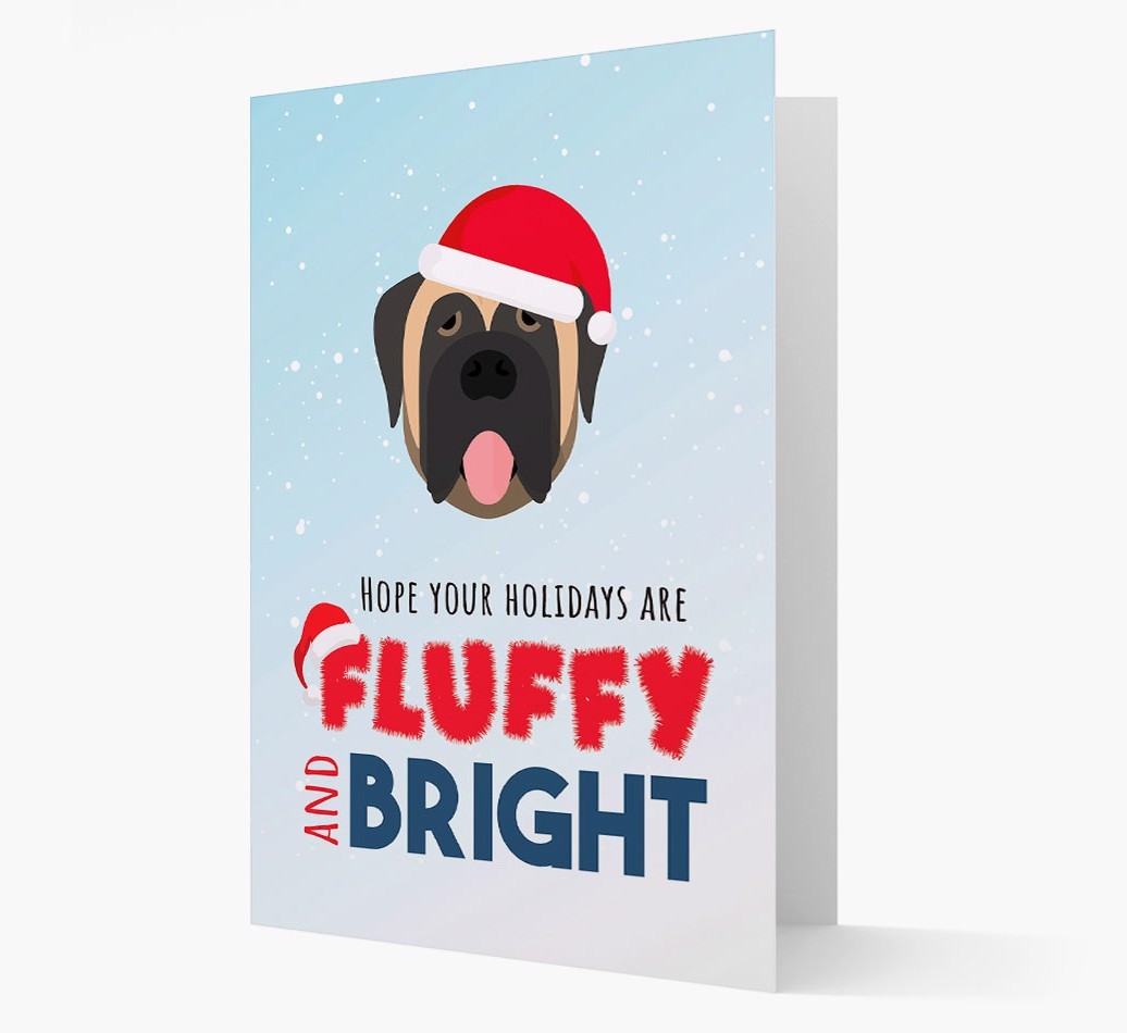 'Fluffy and Bright' - Personalized {breedFullName} Christmas Card