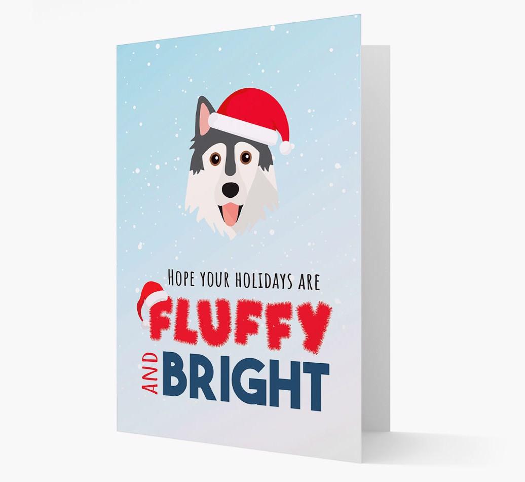 'Fluffy and Bright' - Personalized {breedFullName} Christmas Card