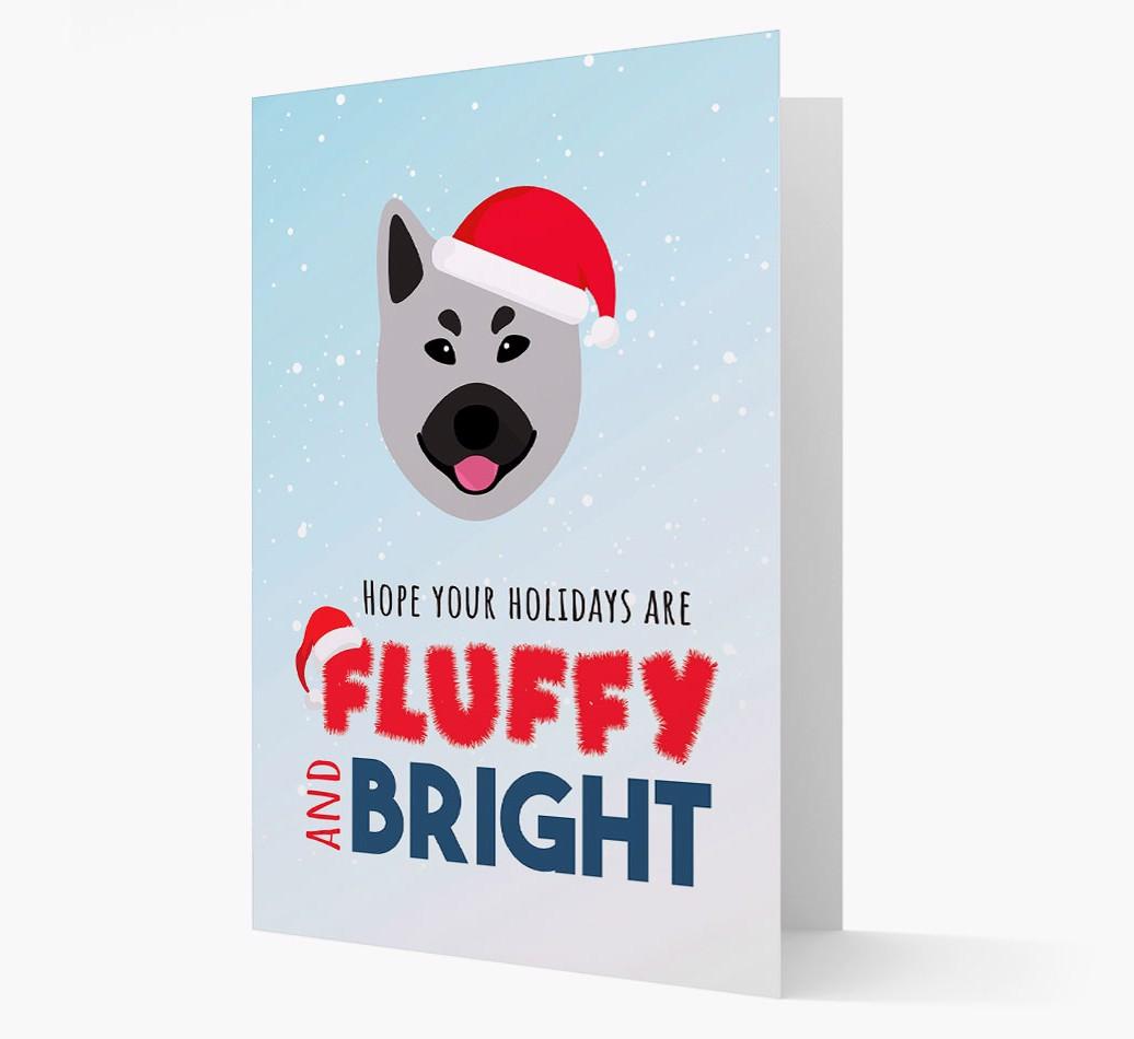 'Fluffy and Bright' - Personalised {breedFullName} Christmas Card