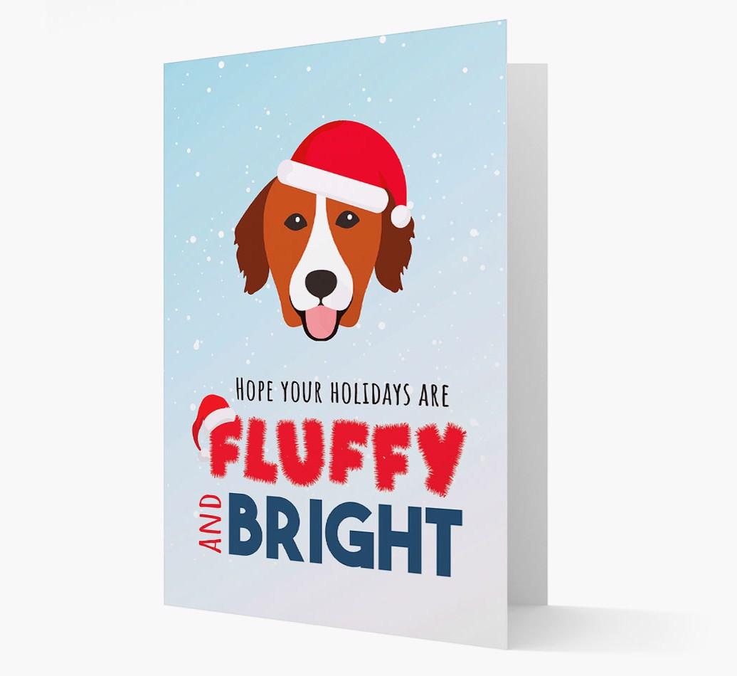 'Fluffy and Bright' - Personalised {breedFullName} Christmas Card