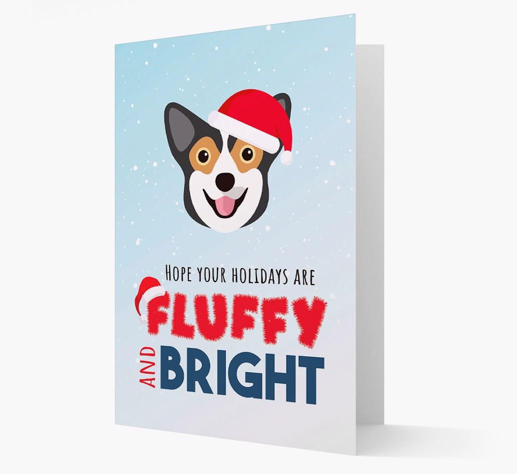 'Fluffy and Bright' - Personalized {breedFullName} Christmas Card
