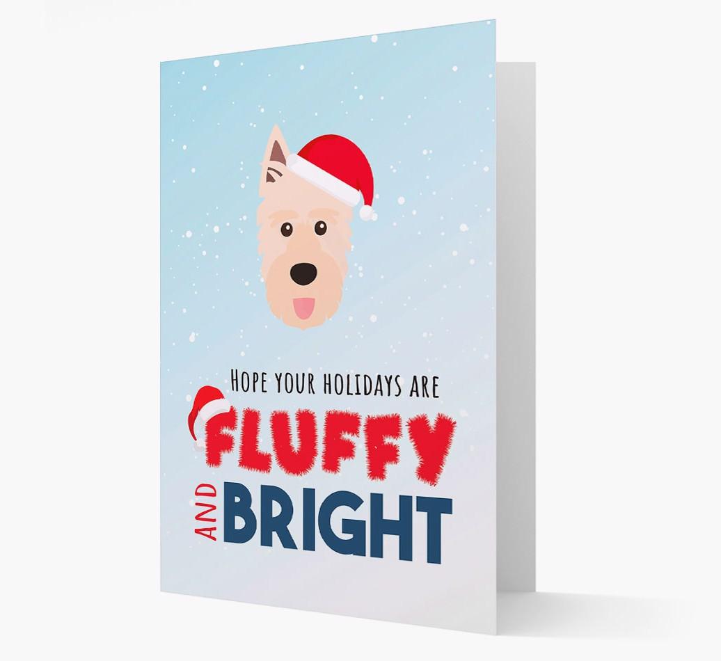 'Fluffy and Bright' - Personalized {breedFullName} Christmas Card