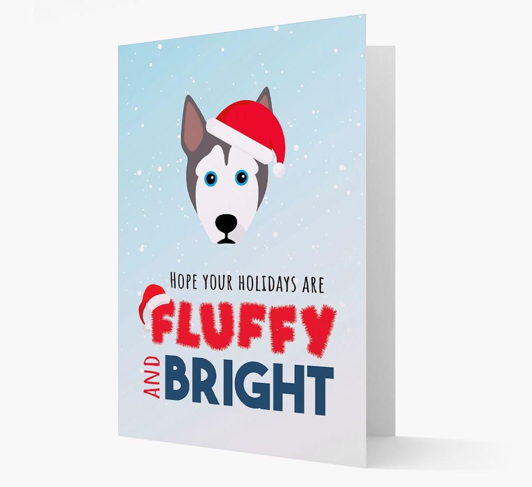 'Fluffy and Bright' - Personalized {breedFullName} Christmas Card