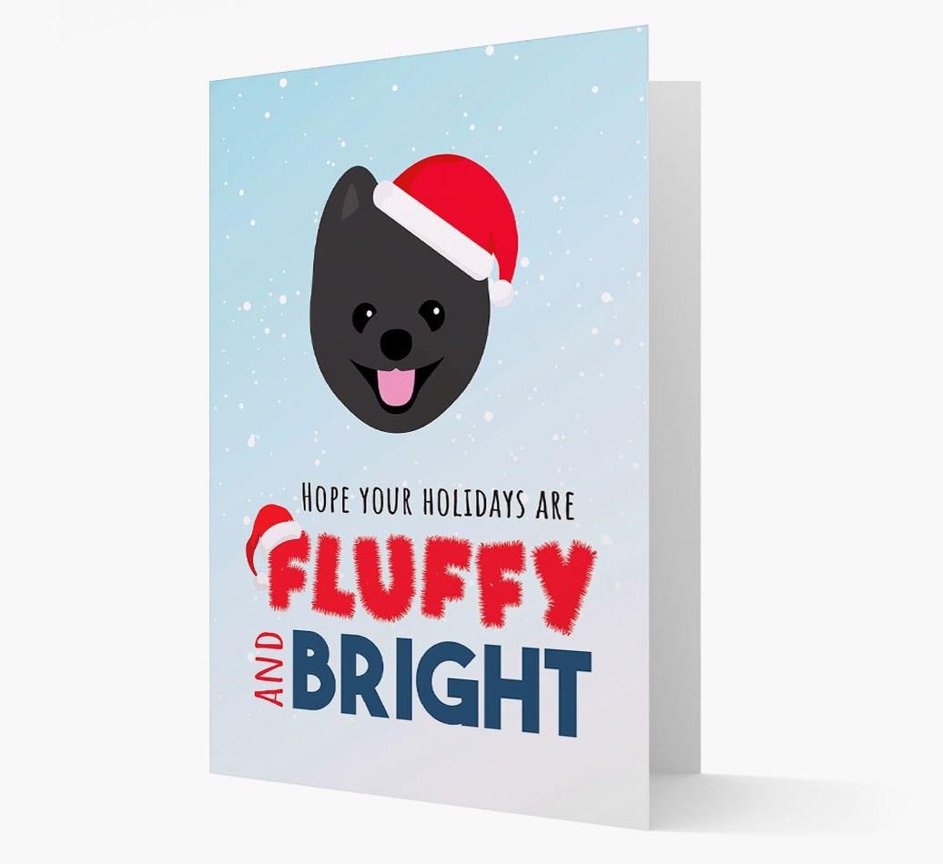 'Fluffy and Bright' - Personalized {breedFullName} Christmas Card