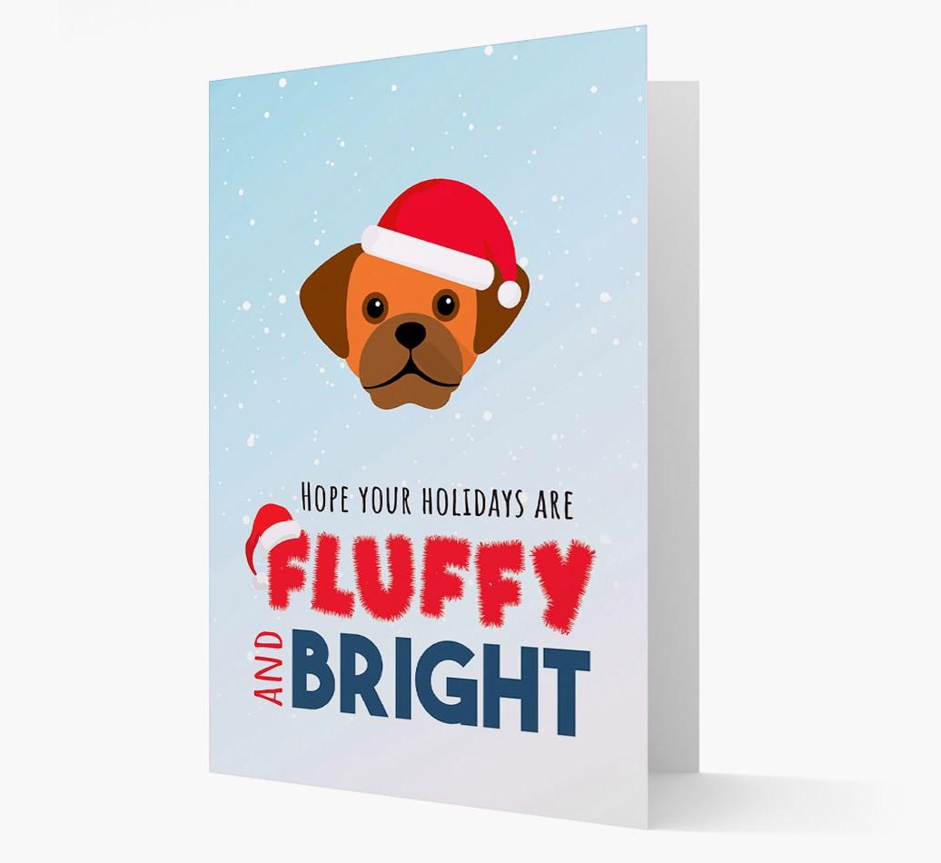 'Fluffy and Bright' - Personalized {breedFullName} Christmas Card