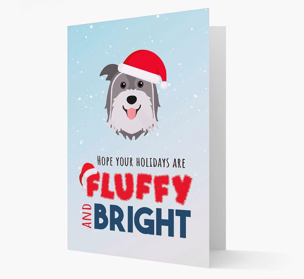 'Fluffy and Bright' - Personalized {breedFullName} Christmas Card