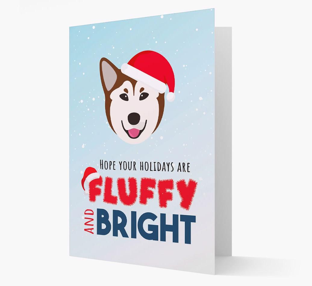'Fluffy and Bright' - Personalized {breedFullName} Christmas Card